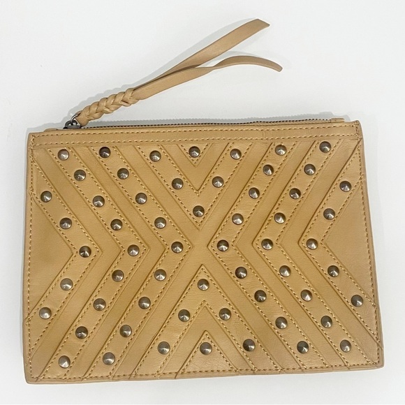 BCBGeneration The Starstruck Clutch Camel Studded Faux Leather - Picture 7 of 7